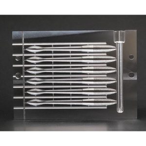 5.1″ Mace Tail worm mold. Six Cavity