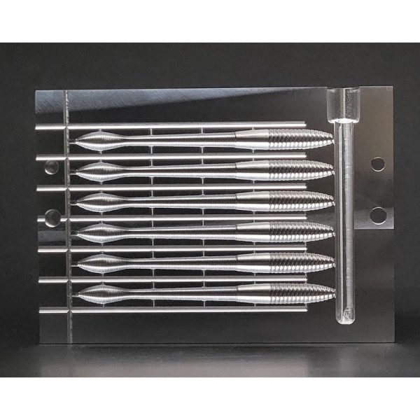 5.1″ Mace Tail worm mold. Six Cavity