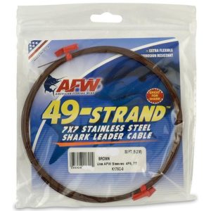 AFW 49 Strand 7×7 Stainless Steel Shark Leader Cable