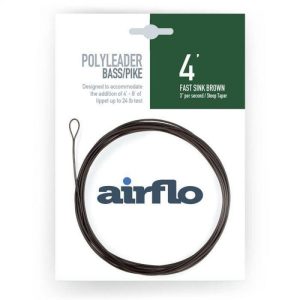 Airflo | Polyleader | Bass/Pike | 4′ | Fast Sink Brown | 3″ per second