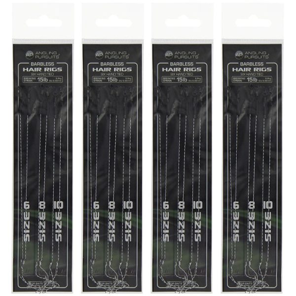 Angling Pursuits Sixpack Hair Rigs – Mixed Sizes Barbless