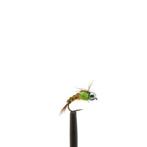 Beadhead Flashback Pheasant Tail Scud – Green