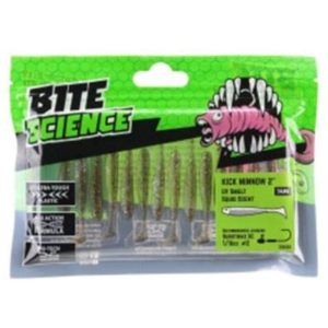 Bite Science | Kick Minnow Lures | Squid Scent | 2 Inch | Pk14