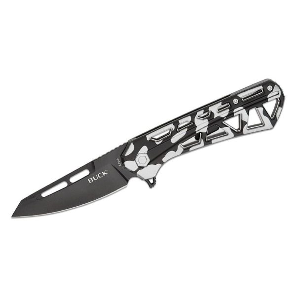 Buck | 811 Trace Ops |3.23″ Black Reverse Tanto Blade | Skeletonized Black/White Camo