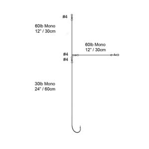 Cox & Rawle Bass Beach Rig | Fixed Ledger Short Snood | Size #3/0