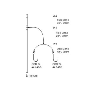Cox & Rawle Flattie Wishbone Rig | Size #1/0
