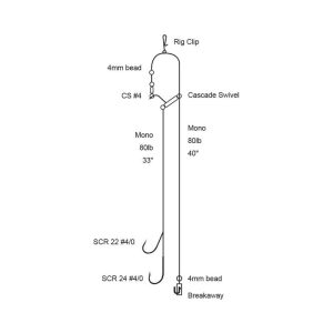 Cox & Rawle Heavy Duty Ray Rig | Pulley Dropper Rig | Size #4/0