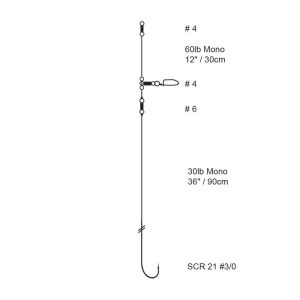 Cox & Rawle Smoothhound Rig | Fixed Ledger Rig | Size #3/0