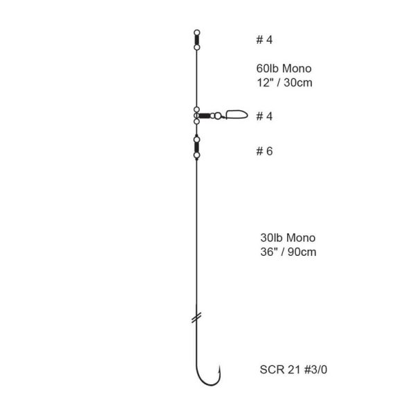Cox & Rawle Smoothhound Rig | Fixed Ledger Rig | Size #3/0