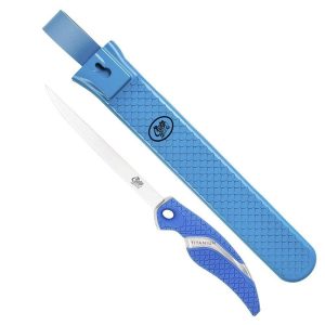 Cuda Titanium Bonded 6″ Fillet Knife & Sheath