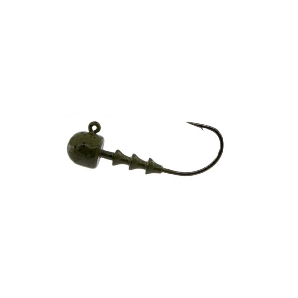 Dome Jig Head – Green Pumpkin – 3/16 #1