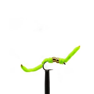 Double Bead Ultra Worm Fluorescent Lime