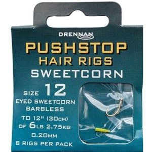 Drennan PushStop Hair Rigs – Sweetcorn