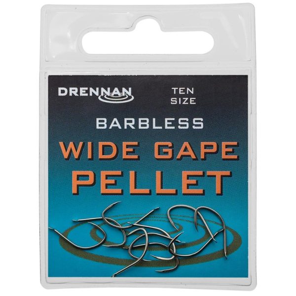 Drennan Wide Gape Pellet Barbless Hooks