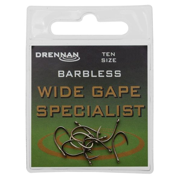 Drennan Wide Gape Specialist Hooks – Barbless