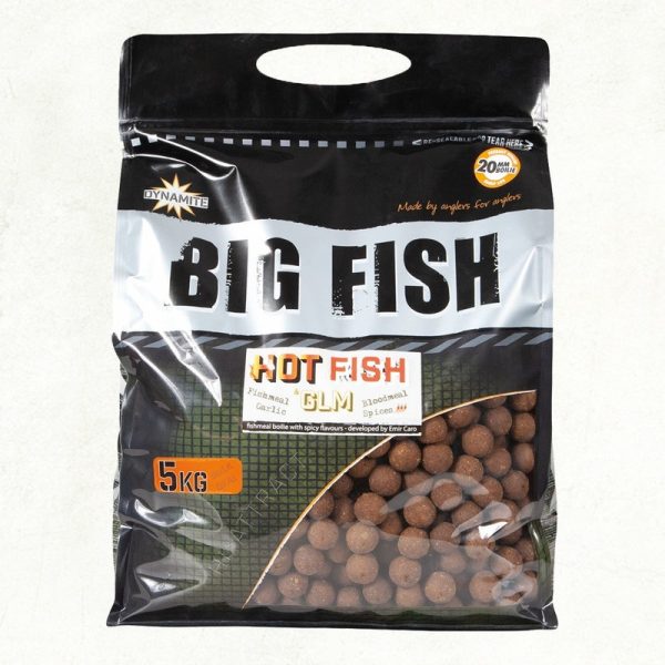 Dynamite Hot Fish & GLM – 15mm Boilies 5kg