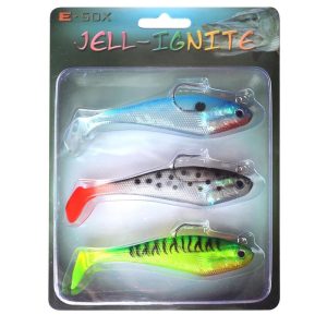 E-SOX Jell-Ignite Soft Shad Lures – Mixed