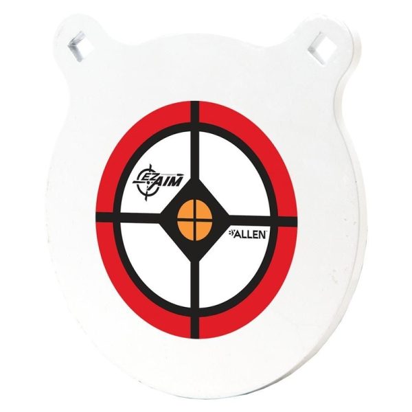 EZ Aim | 8″ AR500 Steel Gong Shooting Target | White