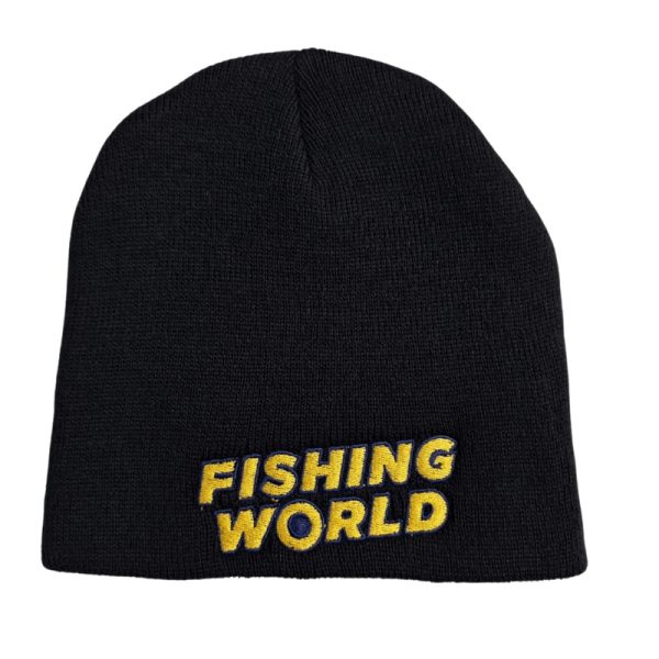 Fishing World Black Beanie