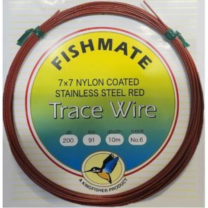 Fishmate Nylon Coated 7×7 Blood Red Trace Wire