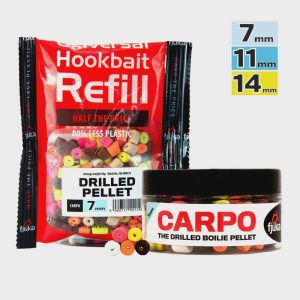Fjuka Carpos Drilled Boilie Pellets (Mixed Colours) – D