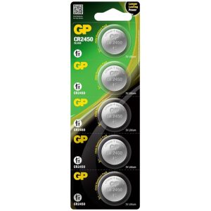 GP CR2450 3V Lithium Batteries CR2450-C5 5-Pack