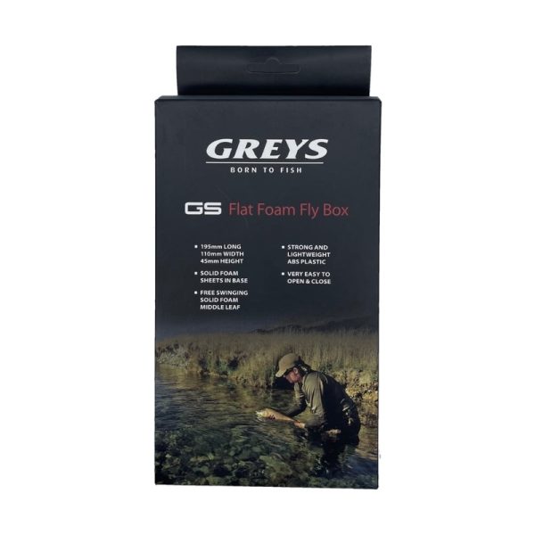 Greys GS Flat Foam Fly Box – Black