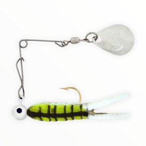 H&H Nickel Cajun Grub & Split Tail Beetle Spins