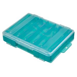 HTO Double Sided Lure Box | 137*113*31mm | 10 Compartment | Aqua