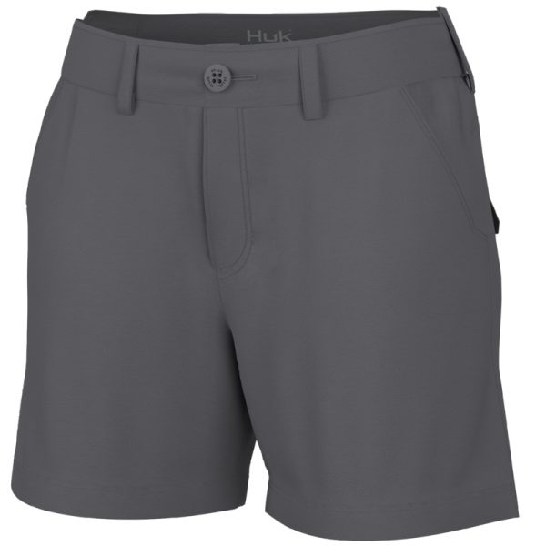 Huk Next Level Short Charcoal Grey Womens