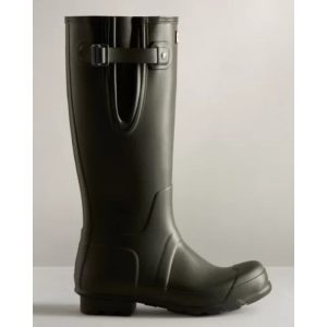 Hunter | Men’s Tall Side Adjustable Wellington Boots | Dark Olive