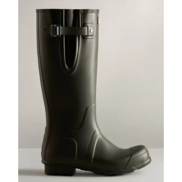Hunter | Men’s Tall Side Adjustable Wellington Boots | Dark Olive