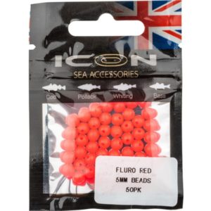 Icon | Fluro Red 5mm Beads 50pk