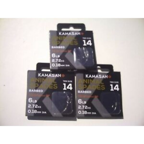 Kamasan Animal Hooks to Nylon ** clearout in certain sizes **