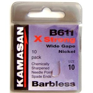 Kamasan B611 – X Strong Wide Gape Nickel Barbless