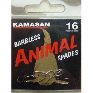 Kamasan Hooks | Animal Spades | Barbless Hooks