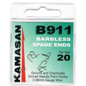 Kamasan Hooks | B911 Spade | Wide Gape Barbless Hooks