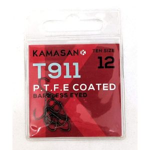 Kamasan T911 PTFE Eyed Barbless Hooks