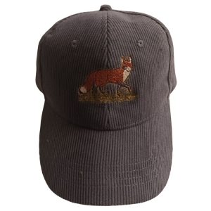 Kariban | Baseball Cap | Grey Corduroy Wit Fox Logo