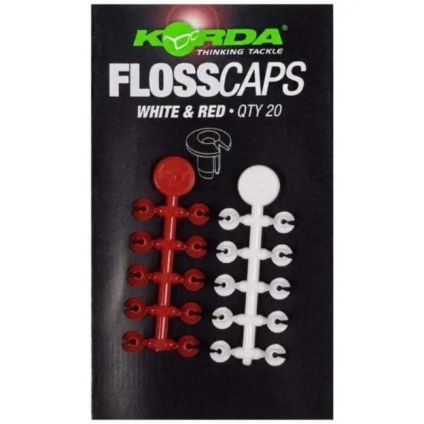 Korda Floss Caps White/Red – D