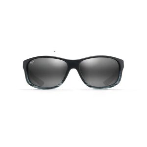 Maui Jim Kaiwi Channel Grey Black Stripe Neutral Grey Superthin Glass