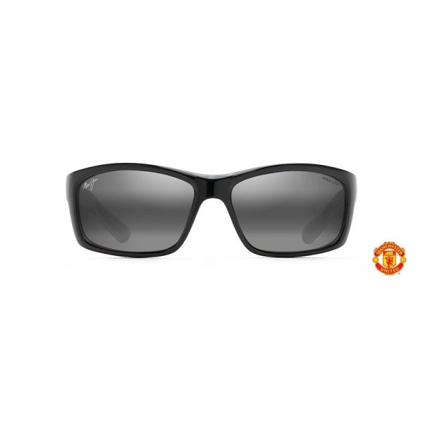 Maui Jim Kanaio Coast Man U Gloss Black, White & Red Neutral Grey Superthin Glass