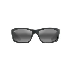 Maui Jim Kanaio Coast Matte Soft Black With White & Blue Neutral Grey Superthin Glass