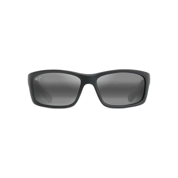 Maui Jim Kanaio Coast Matte Soft Black With White & Blue Neutral Grey Superthin Glass