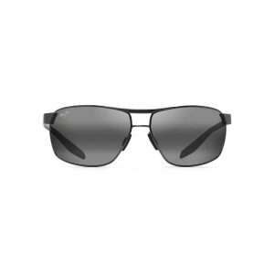 Maui Jim The Bird Dark Gunmetal With Black & Brown Temples Neutral Grey Superthin Glass