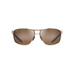 Maui Jim The Bird Gold W Black & Brown Temples Hcl Bronze Superthin Glass