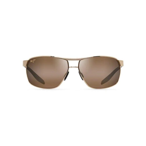 Maui Jim The Bird Gold W Black & Brown Temples Hcl Bronze Superthin Glass