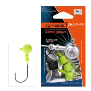 Mikado | Aberdeen Jig Head | Yellow | 3pcs