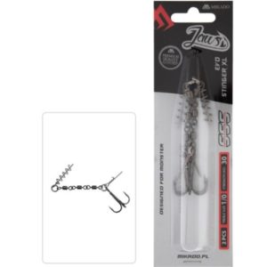 Mikado | Jaws Evo Stinger | XL | 30kg | Treble Hook: 1/0 | 2pcs