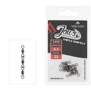 Mikado | Jaws Triple Swivels | 25kg | 4.5cm | 5pcs